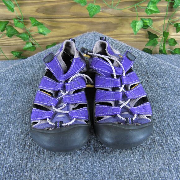KEEN Gladiator Newport Girl Y 2 Medium Sandal Purple Synthetic Drawstring - Picture 2 of 6